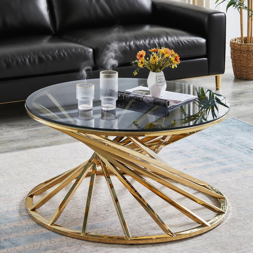 Round coffee table sofa - sofa, side