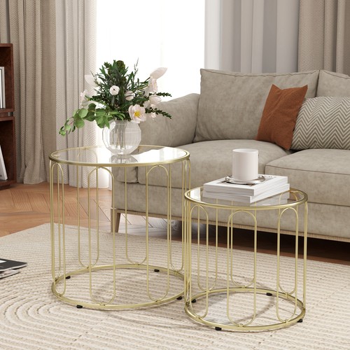 Round coffee table set 2 - table,