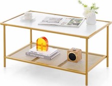 Costway Single Shelf Golden