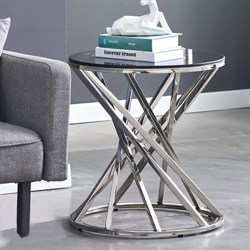 Round coffee table and - table, side