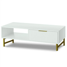 Modern White Coffee Table with