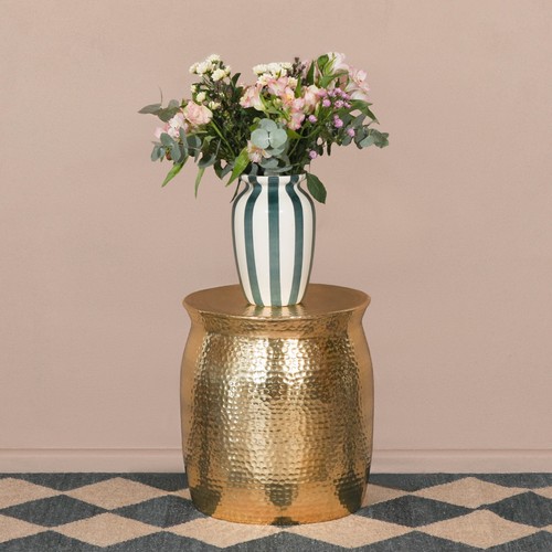 Brass hammered aluminium - aluminium, stool