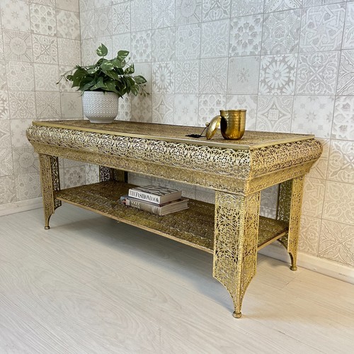 Gold coffee table - table, with